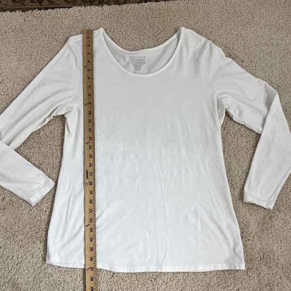 Downeast Essential Womens Top XXL Long Sleeve T-Shirt White  Athleisure Stretch - Picture 7 of 11